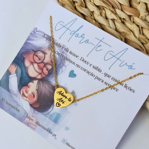 COLAR CORAÇÃO ADORO-TE AVÓ COLAR CORAÇÃO ADORO-TE AVÓ