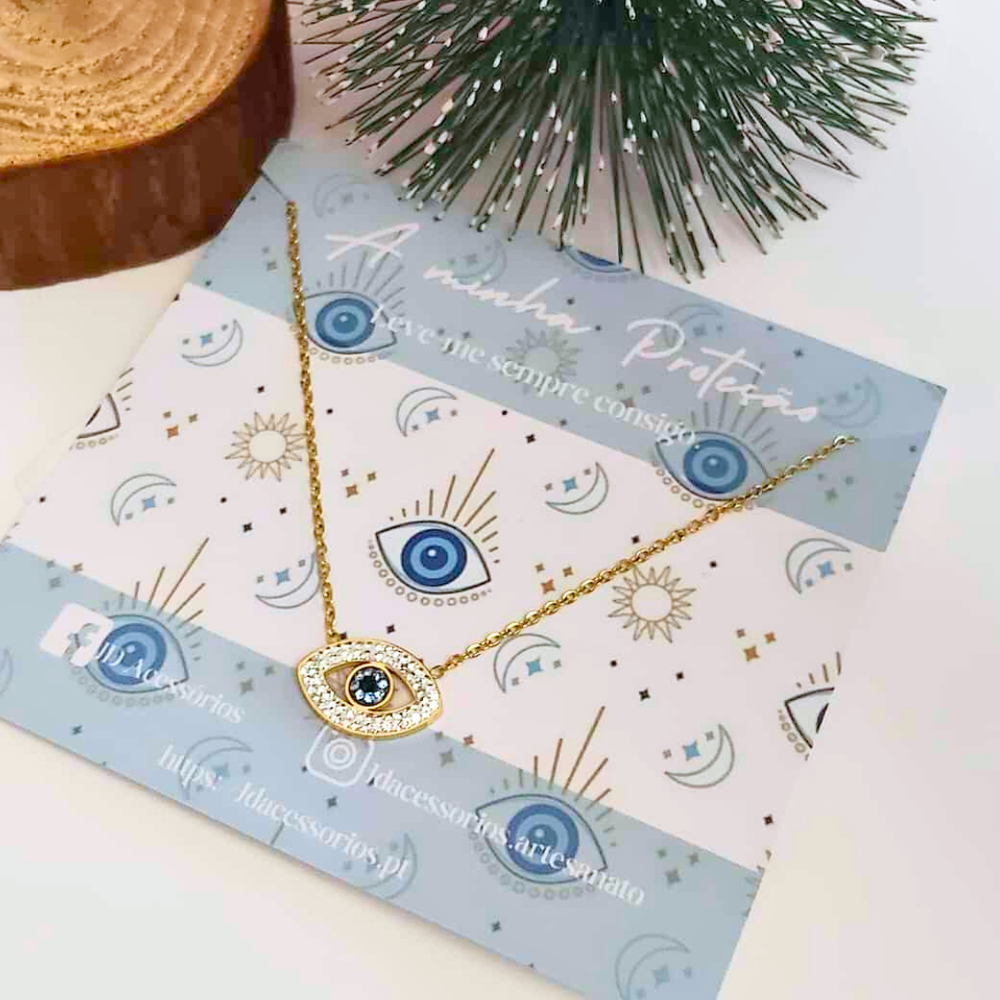 COLAR OLHO TURCO ZIRCONIAS