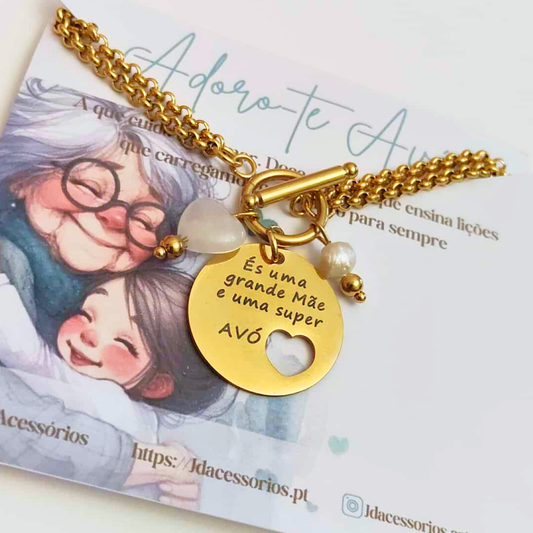 COLAR ÉS UMA GRANDE MÃE E UMA SUPER AVÓ COLAR ÉS UMA GRANDE MÃE E UMA SUPER AVÓ