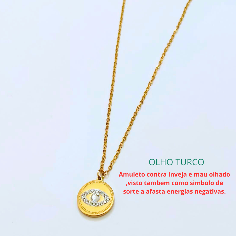 COLAR OLHO TURCO ZIRCONIAS