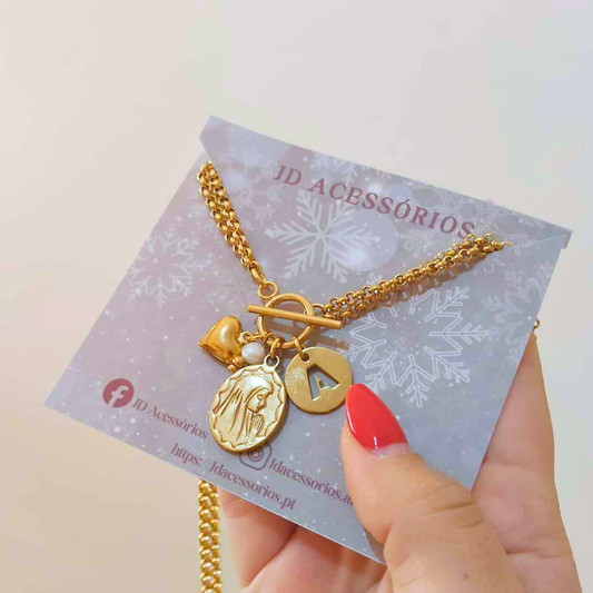 COLAR NOSSA SENHORA DE FATIMA C/LETRA