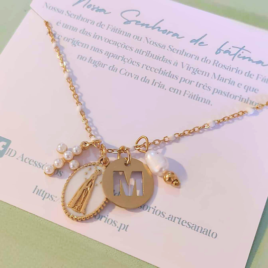 COLAR NOSSA SENHORA DE FATIMA C/LETRA