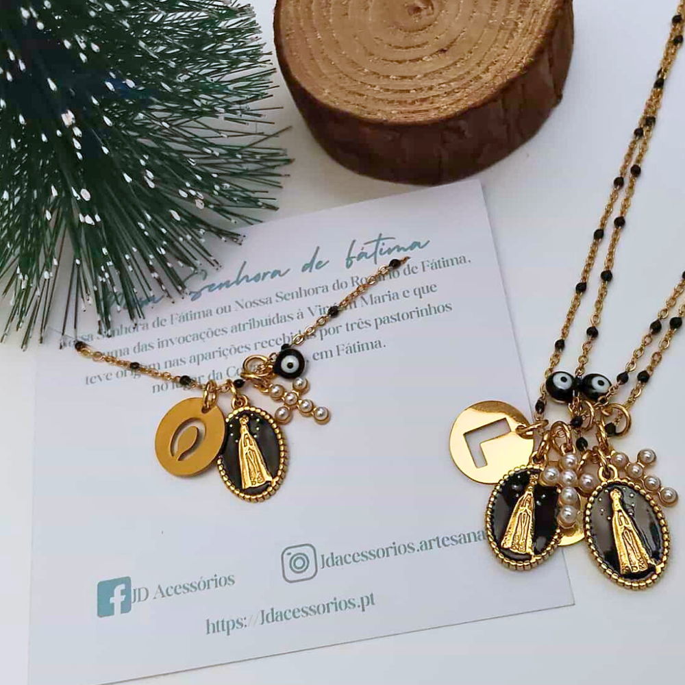 COLAR NOSSA SENHORA DE FATIMA C/LETRA