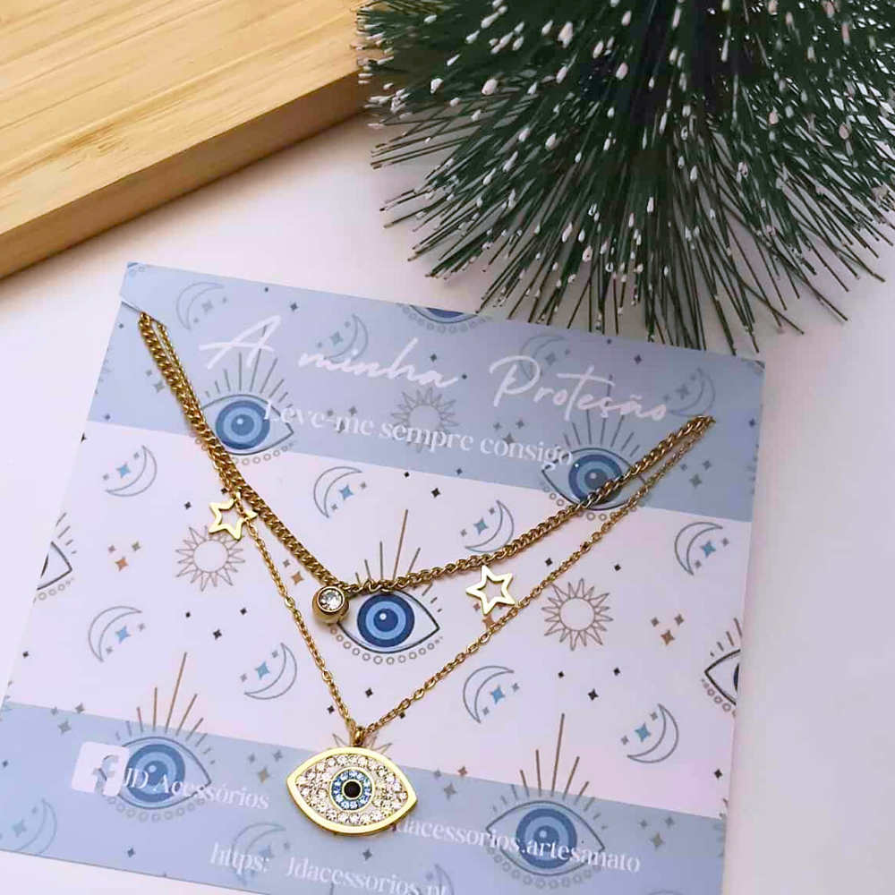 COLAR DUPLO OLHOR PROTETOR