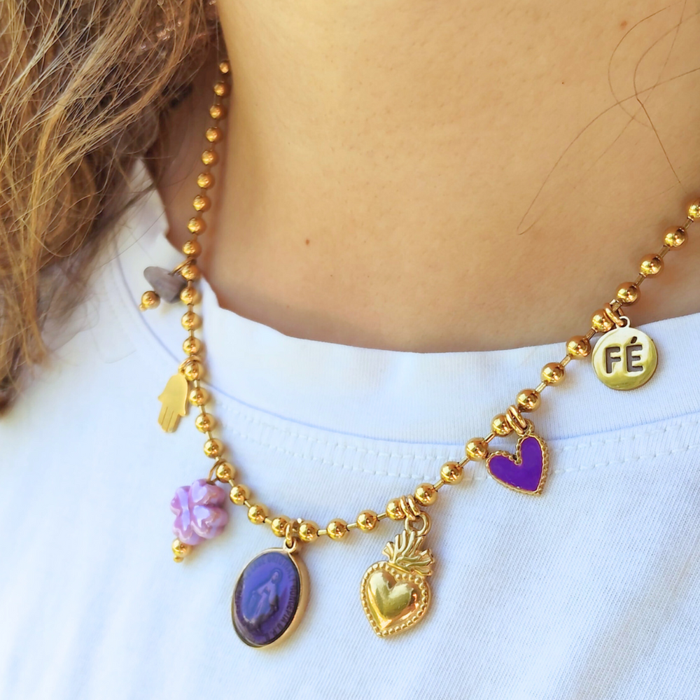 CHARM SANTA MILAGROSA ROXO